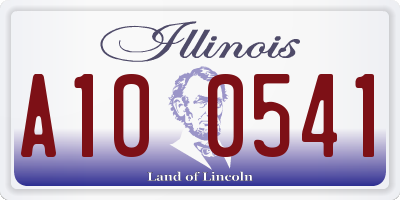 IL license plate A100541