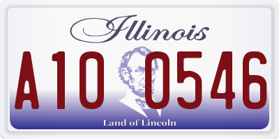 IL license plate A100546