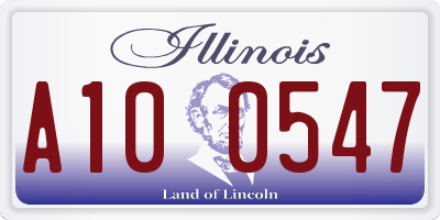 IL license plate A100547