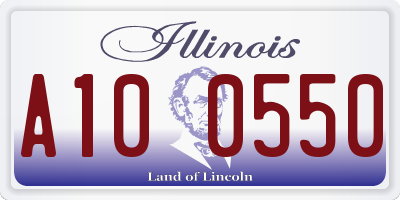 IL license plate A100550