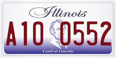 IL license plate A100552