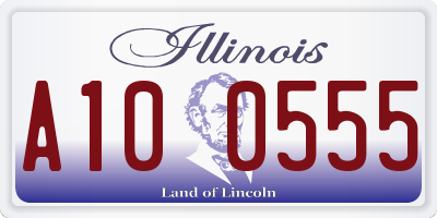 IL license plate A100555