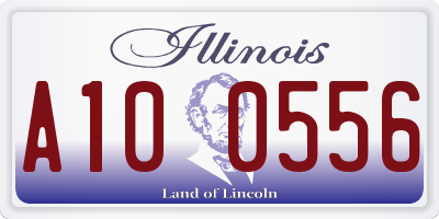 IL license plate A100556