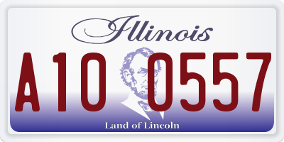 IL license plate A100557