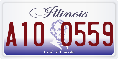 IL license plate A100559
