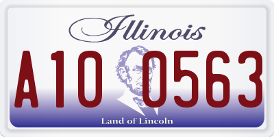 IL license plate A100563
