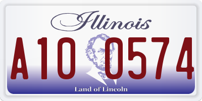 IL license plate A100574