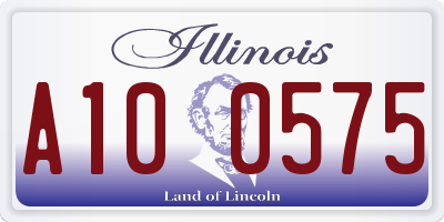 IL license plate A100575