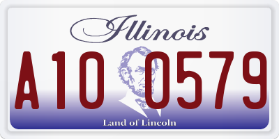 IL license plate A100579