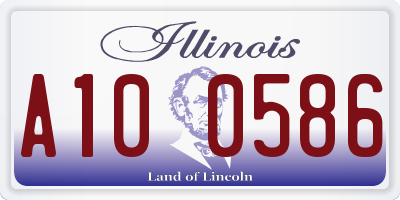IL license plate A100586