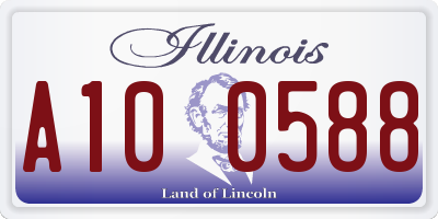 IL license plate A100588