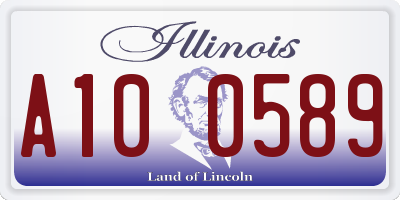 IL license plate A100589