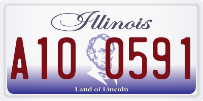 IL license plate A100591