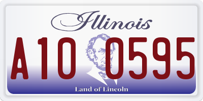 IL license plate A100595