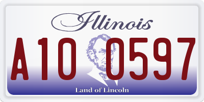 IL license plate A100597