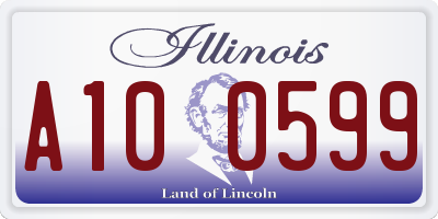 IL license plate A100599