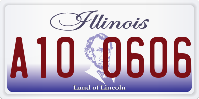 IL license plate A100606
