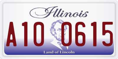 IL license plate A100615