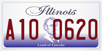 IL license plate A100620