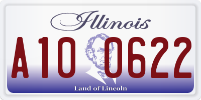 IL license plate A100622