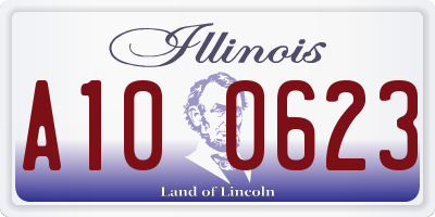 IL license plate A100623