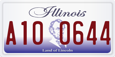 IL license plate A100644