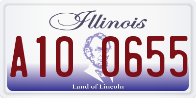 IL license plate A100655