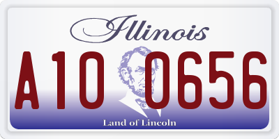 IL license plate A100656
