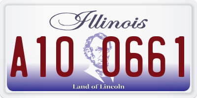IL license plate A100661