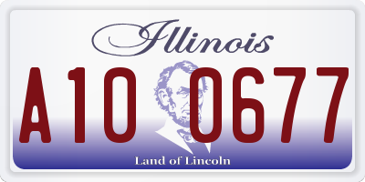 IL license plate A100677