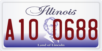 IL license plate A100688