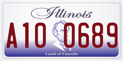 IL license plate A100689