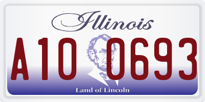 IL license plate A100693