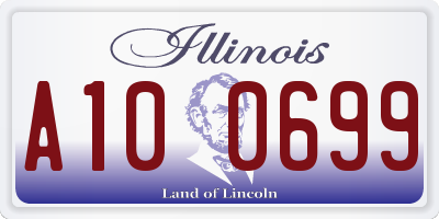IL license plate A100699