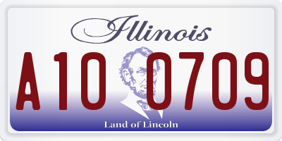 IL license plate A100709