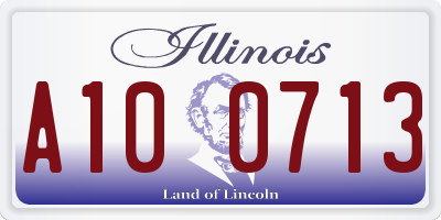 IL license plate A100713