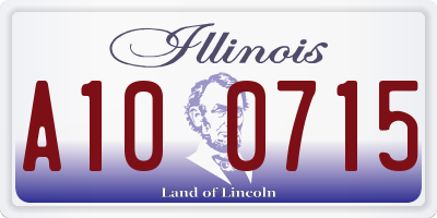 IL license plate A100715