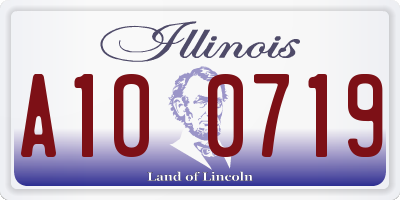 IL license plate A100719