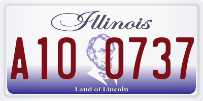 IL license plate A100737