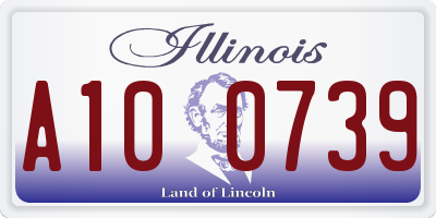 IL license plate A100739