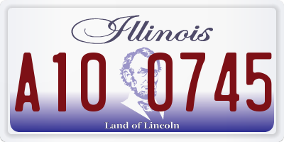 IL license plate A100745