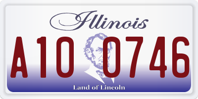 IL license plate A100746