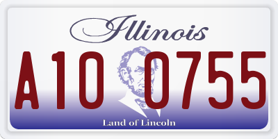 IL license plate A100755