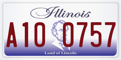 IL license plate A100757