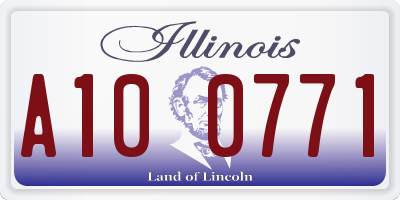 IL license plate A100771