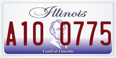 IL license plate A100775