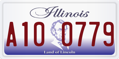 IL license plate A100779