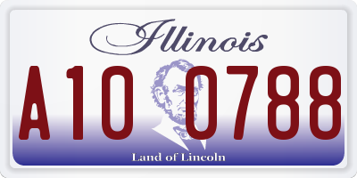 IL license plate A100788