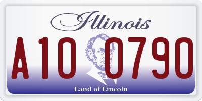 IL license plate A100790