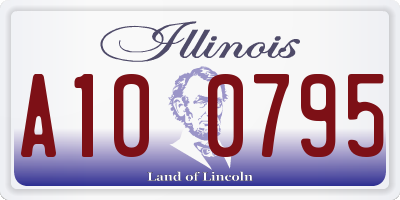 IL license plate A100795